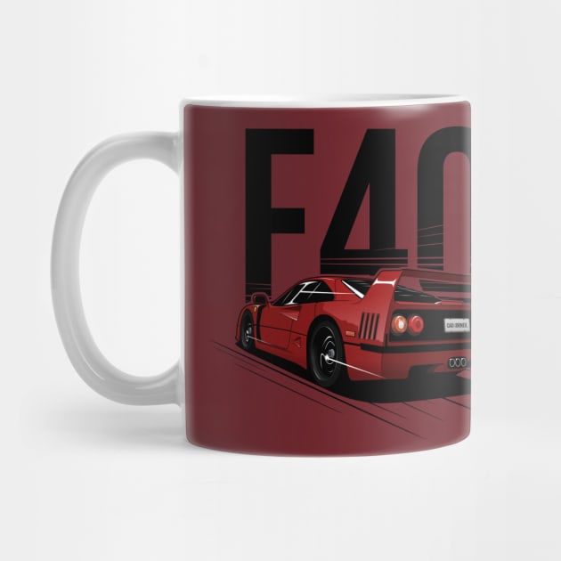 EDM - Classic Italian F40 - CarCorner by CarCorner - Automotive Artwork